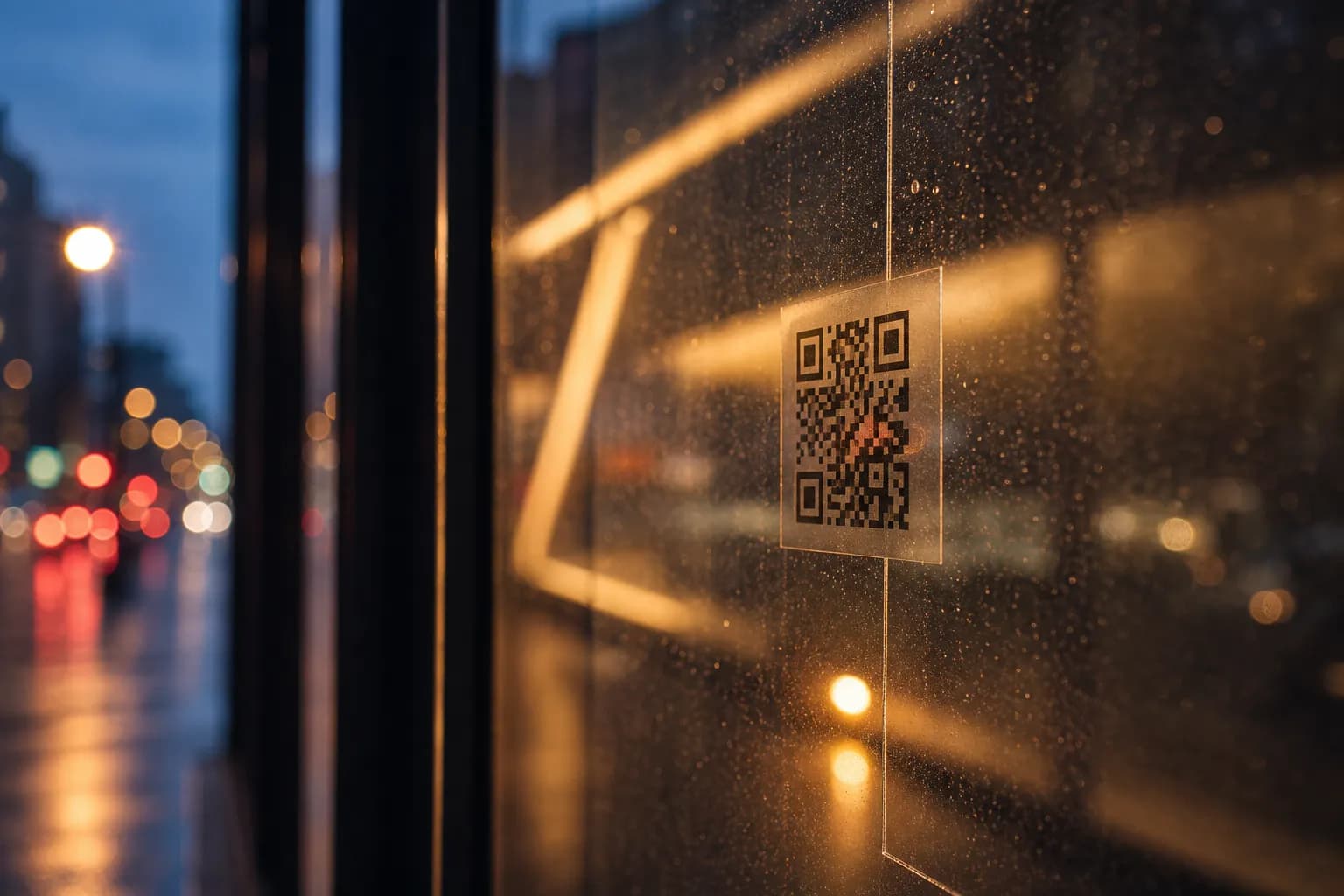 Гибридная вывеска: объёмные буквы, свет и QR